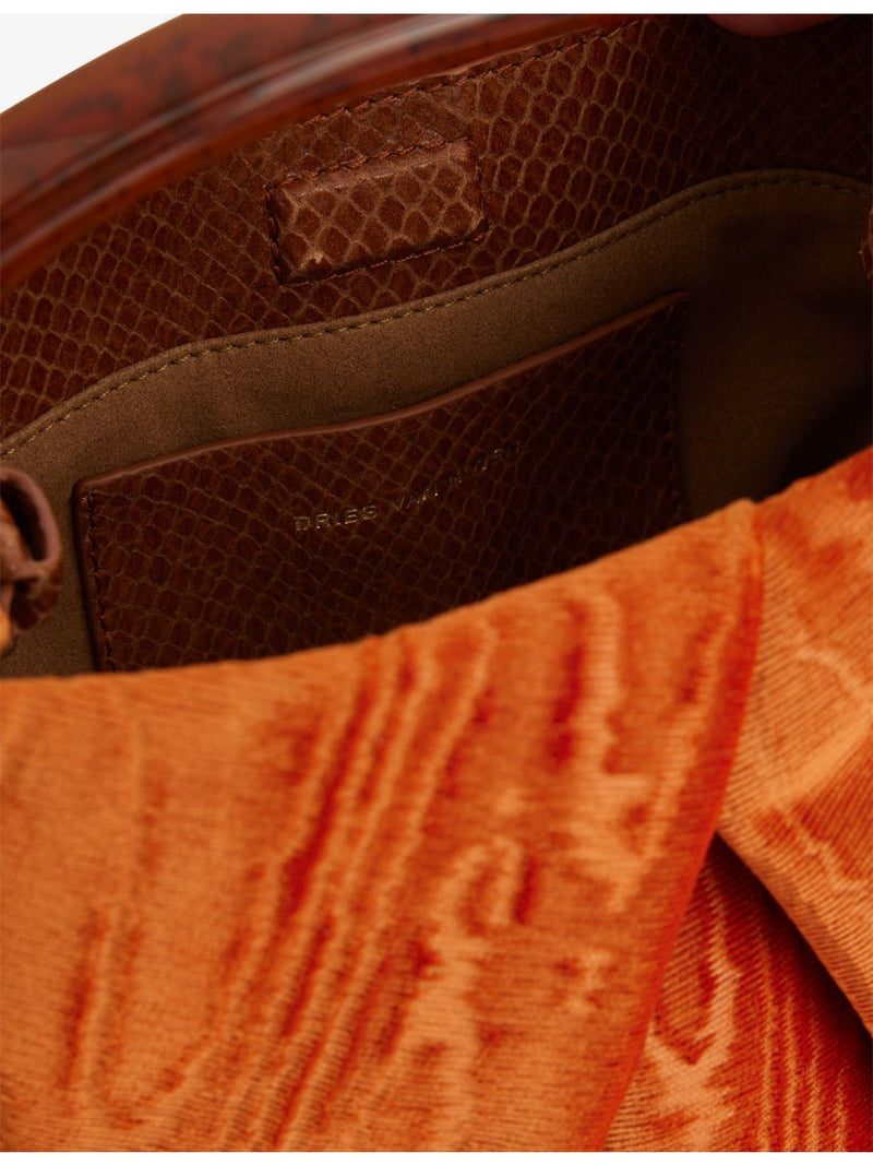 Dries Van Noten velvet top-handle bag, imported from the UK