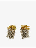 Dries Van Noten brass cluster earrings, imported from the UK