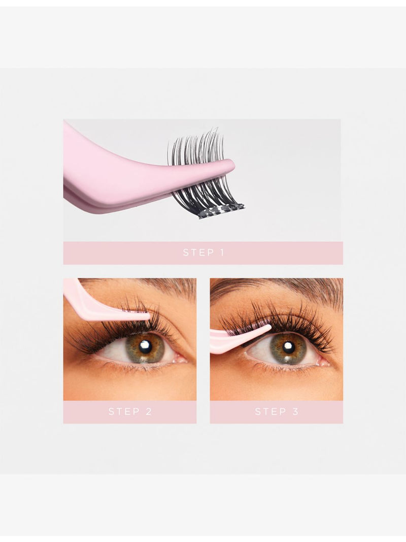 Tatti Lashes pre-glued 1-Step Press lash clusters 10 pieces (British brand)