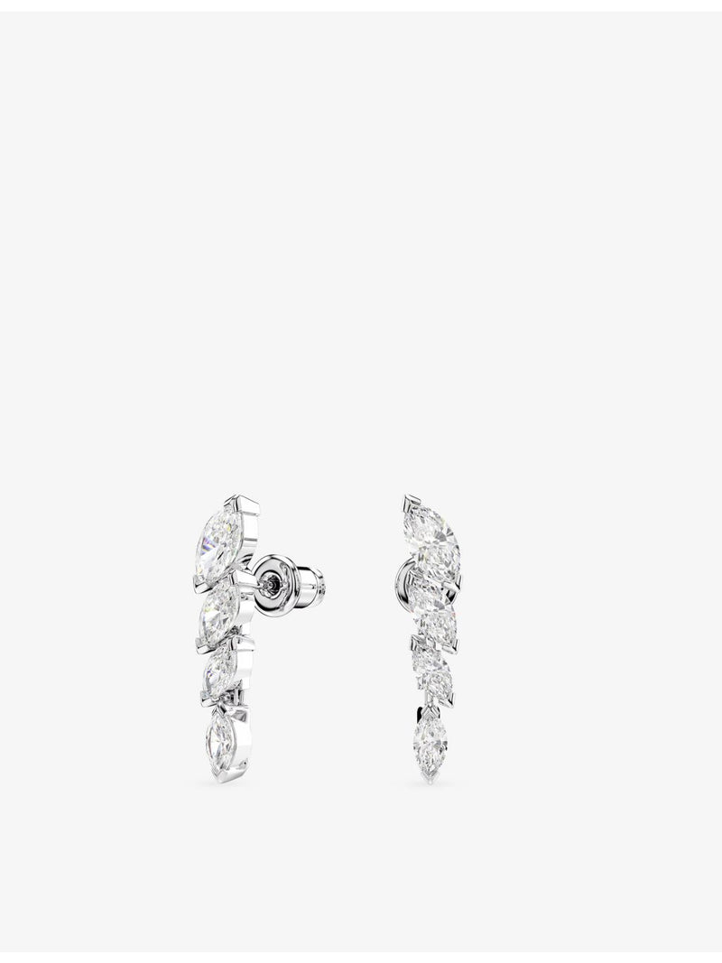 Swarovski rhodium-plated cubic zirconia earrings 2.2 x 0.5cm (British brand)