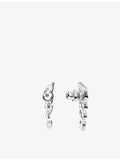 Swarovski rhodium-plated cubic zirconia earrings 2.2 x 0.5cm (British brand)