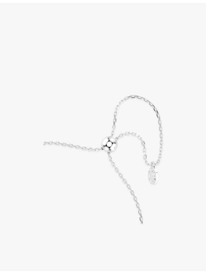 Swarovski rhodium-plated cubic zirconia bracelet 24cm, UK version