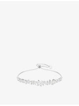 selfridges Swarovski Mesmera Rhodium-Plated and Cubic Zirconia Bracelet 24cm- Buy online at McGrocer