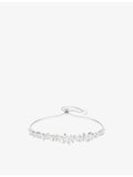 Swarovski rhodium-plated cubic zirconia bracelet 24cm, UK version