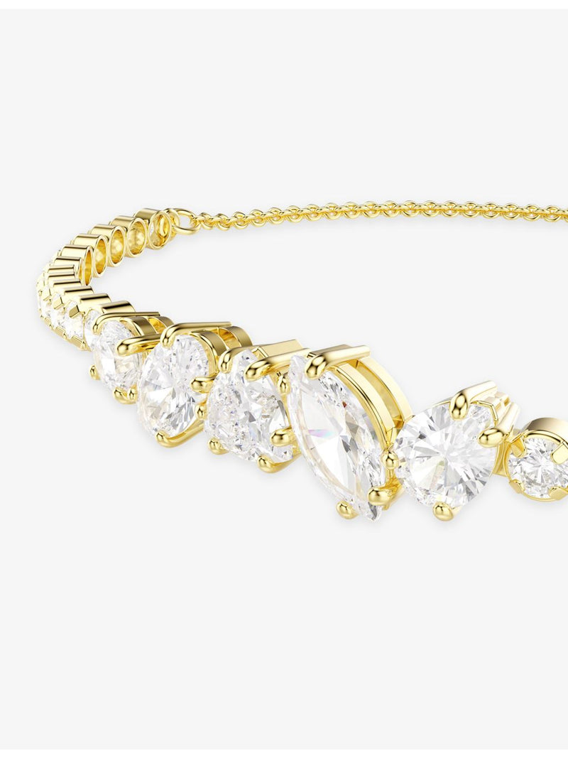 Swarovski cubic zirconia bracelet 18ct yellow-gold plated (British brand)