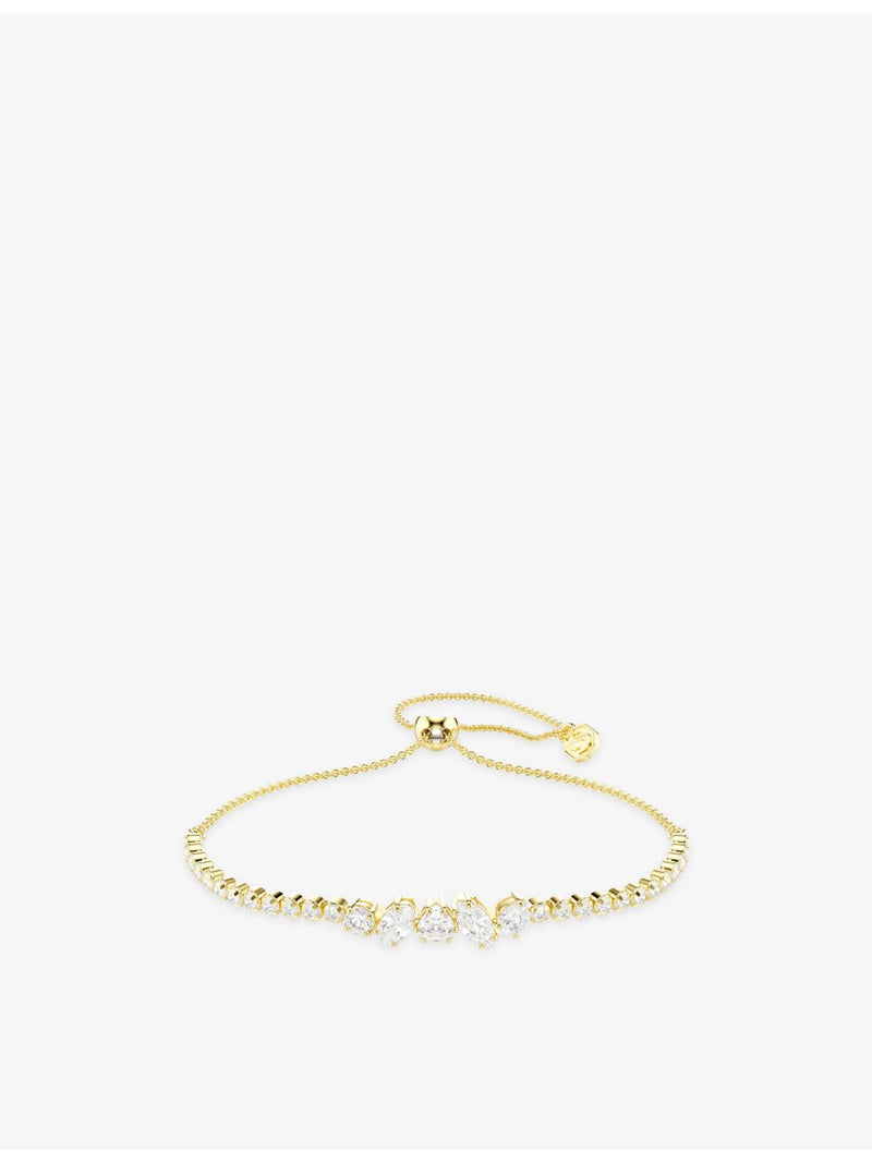 Swarovski cubic zirconia bracelet 18ct yellow-gold plated (British brand)