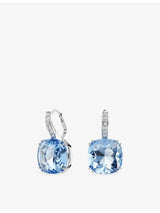 selfridges Swarovski Millenia Rhodium-Plated And Cubic Zirconia Earrings 2.3 x 1.2 cm- Buy online at McGrocer