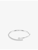 selfridges Swarovski Matrix Rhodium-Plated And Cubic Zirconia Bangle- Buy online at McGrocer