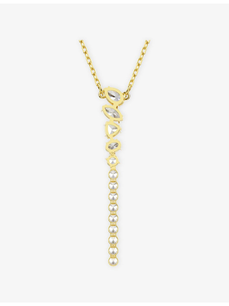 Swarovski Y necklace, 18ct gold plated with zirconia, imported from the UK