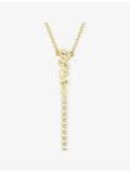 Swarovski Y necklace, 18ct gold plated with zirconia, imported from the UK