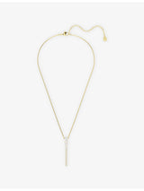 selfridges Swarovski Mesmera Y 18ct Yellow-Gold Plated Necklace, 38-45 cm- Buy online at McGrocer