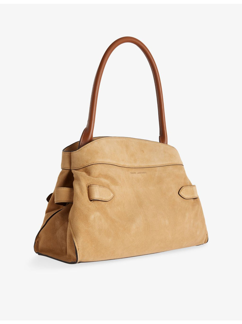 Marc Jacobs Dakota suede satchel bag with rolled top handle, UK version