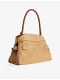 Marc Jacobs Dakota suede satchel bag with rolled top handle, UK version