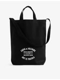 Zadig&Voltaire cotton tote bag with slogan print (British brand)