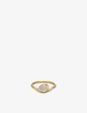 Indigolune Pia platinum plated stainless steel ring, UK version