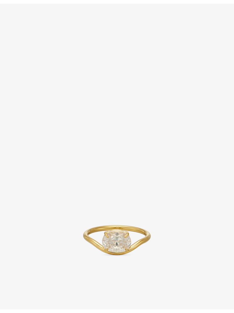 Indigo Lune Gia ring 18ct gold-plated stainless steel, imported from the UK