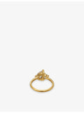 Indigolune Leesha 18ct gold plated ring (British brand)