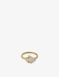 Indigolune Leesha 18ct Gold Plated Stainless Steel and Cubic Zirconia Ring
