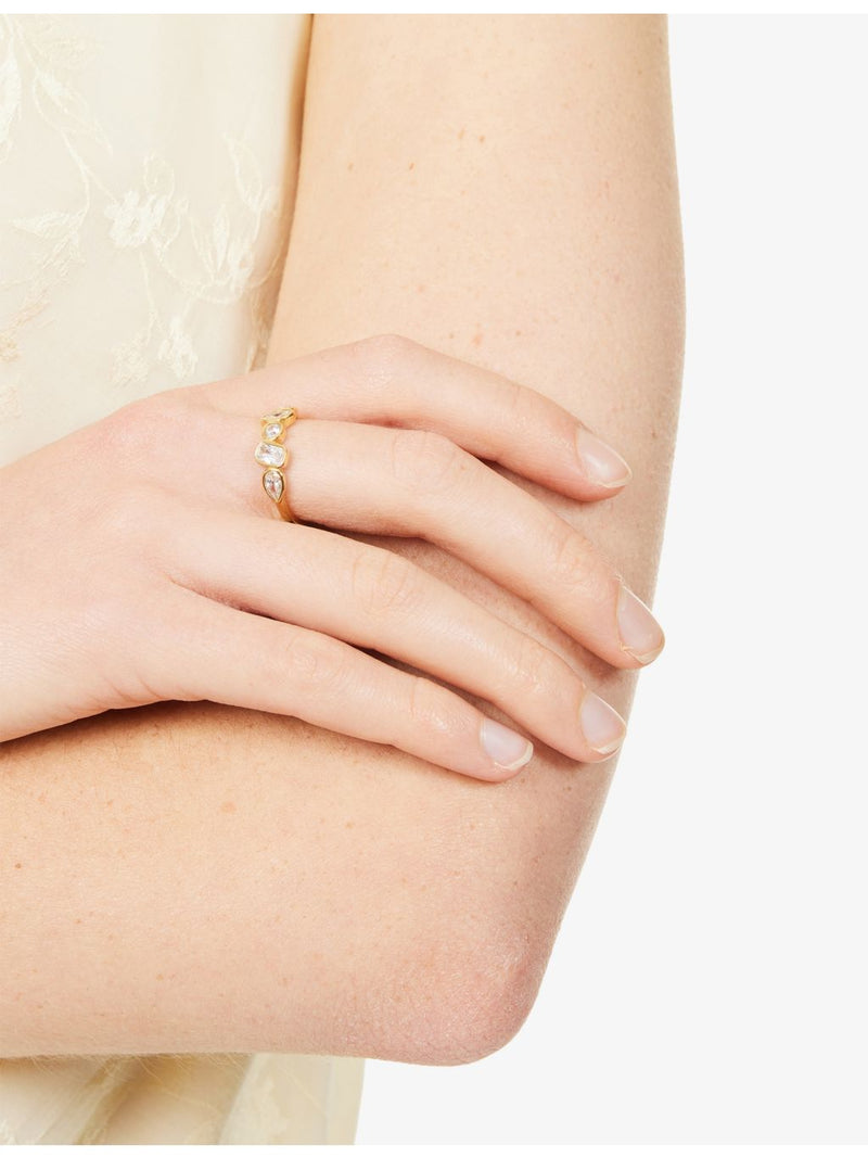 Indigolune Nova ring 18ct gold plated stainless steel, imported from the UK