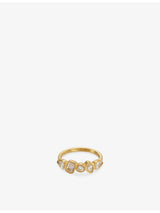 selfridges Indigolune Nova 18ct Gold Plated Stainless Steel Ring- Buy online at McGrocer