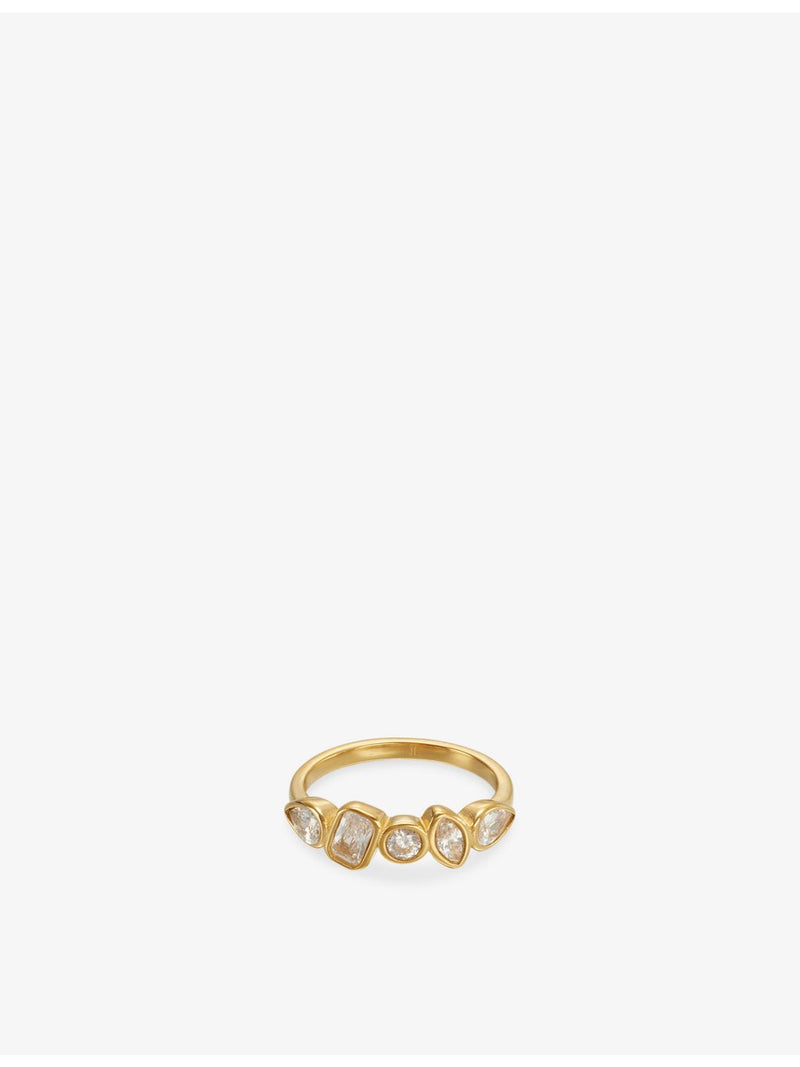 Indigolune Nova ring 18ct gold plated stainless steel, imported from the UK