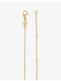 Indigo Lune necklace stainless steel 18ct gold plated cubic zirconia - British product