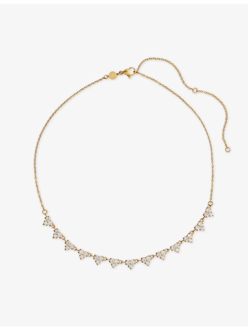 Indigo Lune Celina 18ct gold plated cubic zirconia necklace, UK version
