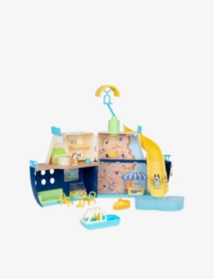 Bluey Cruise Ship Playset with figures and accessories, imported from the UK