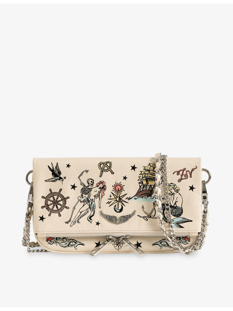 Zadig&Voltaire Rock Mini Tattoo Clutch Bag (British brand)