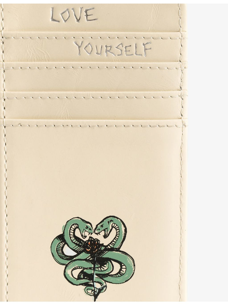 Zadig&Voltaire Rock Tattoo leather cardholder, imported from the UK