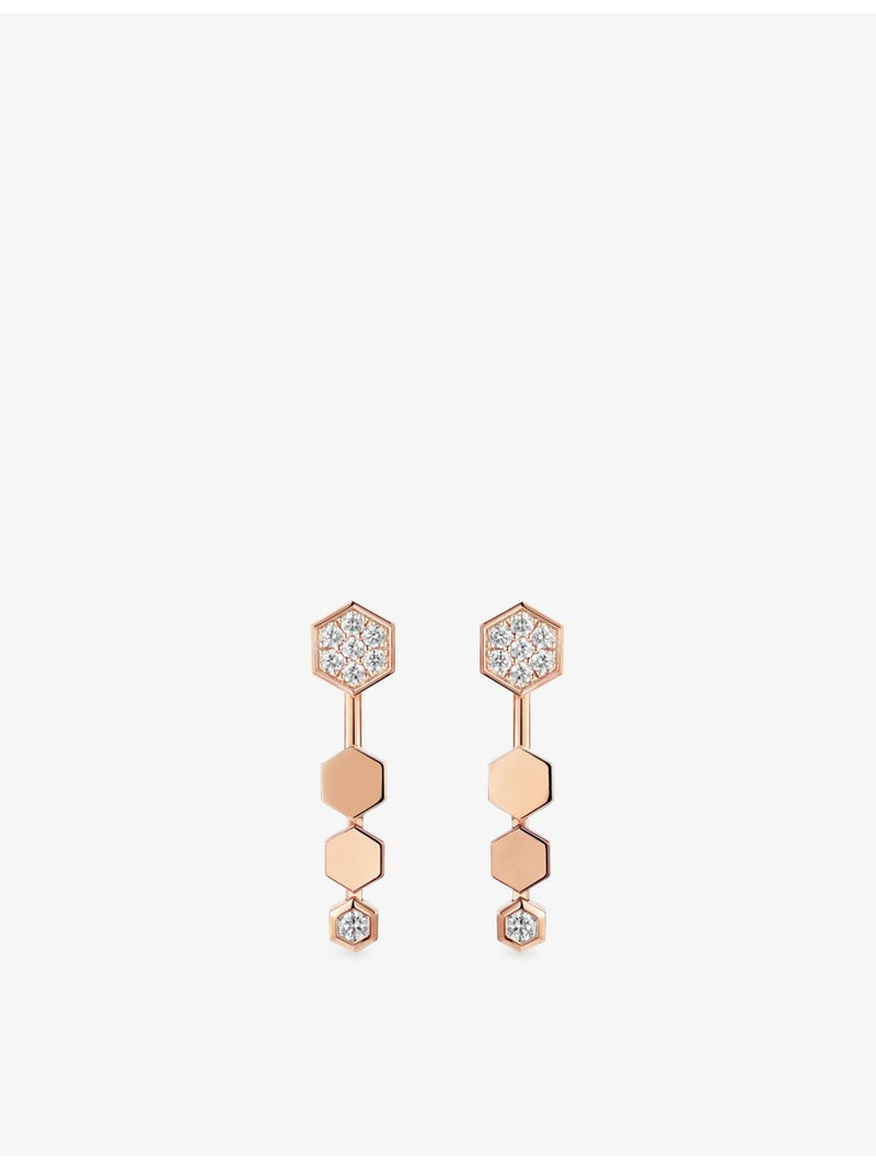 Chaumet Bee de Chaumet rose gold earrings 0.62ct, imported from the UK