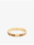 Coach gold-plated enamel bangle with cubic zirconia, UK version