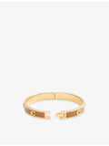 Coach gold-plated enamel bangle with cubic zirconia, UK version