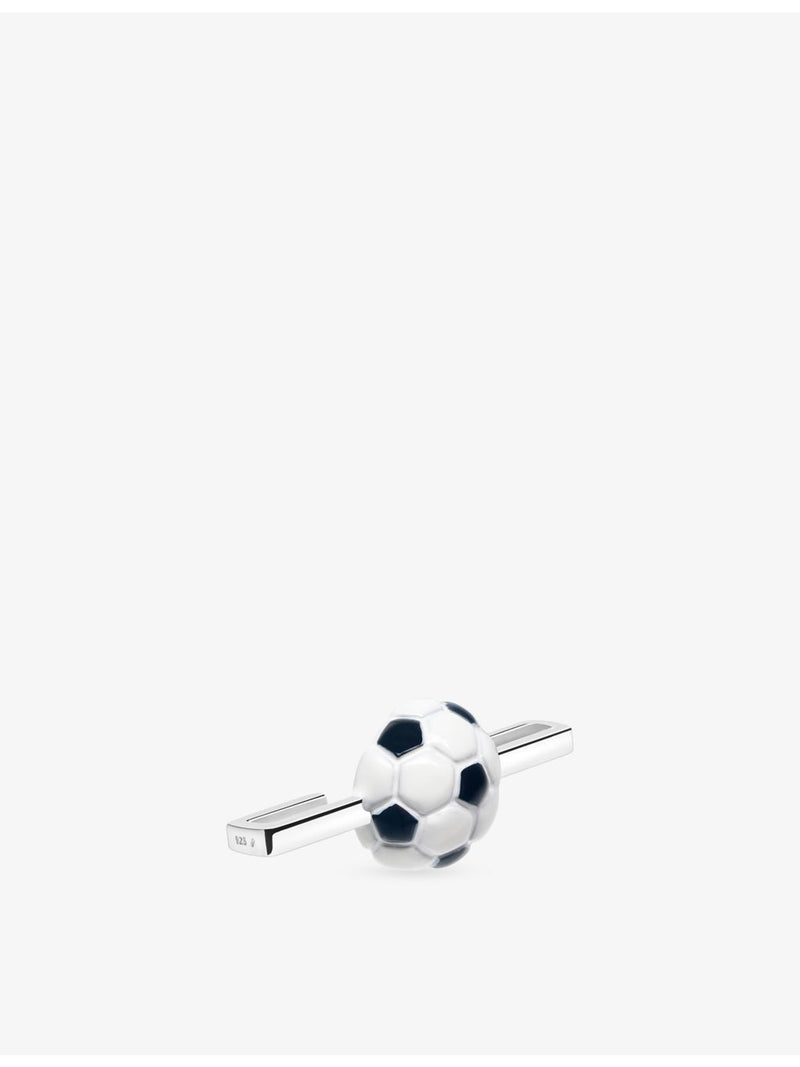 Poubel Football Whoop sterling silver enamel charm, UK version