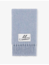 selfridges Marni Logo-Patch Alpaca-Blend Scarf- Buy online at McGrocer