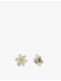Marni Daisy Pavé brass stud earrings with cubic zirconia, UK version