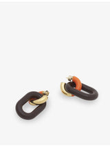 selfridges Marni Chain Resin and Brass Drop Earrings- Buy online at McGrocer
