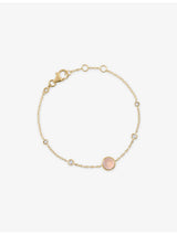 selfridges Astley Clarke Gold Luna Lapis Station Bracelet, White Sapphire and Pink Quartzite- Buy online at McGrocer