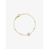 Astley Clarke Gold Luna bracelet with pink quartzite (British brand)