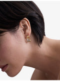 Astley Clarke gold plated labradorite huggie earrings, imported from the UK
