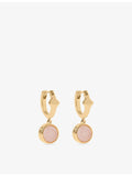 Astley Clarke pink quartzite huggie earrings, UK version