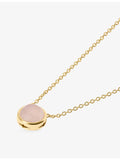 Astley Clarke pink quartzite pendant necklace gold plated 9mm - British product