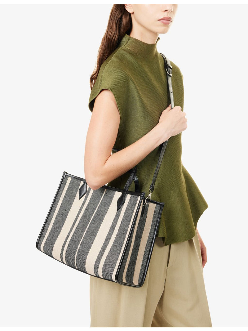 Chameleon 30 jacquard tote bag with stripe pattern (British brand)