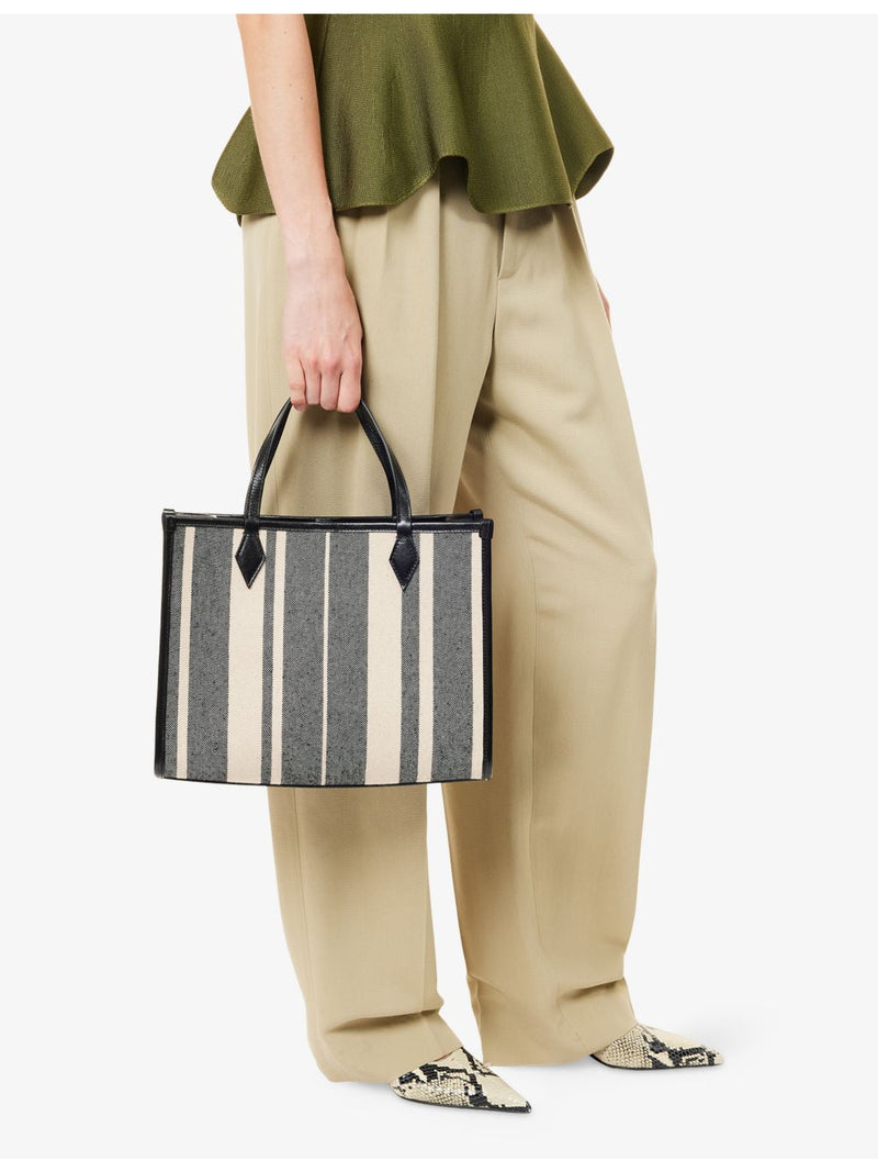 Chameleon 30 jacquard tote bag with stripe pattern (British brand)