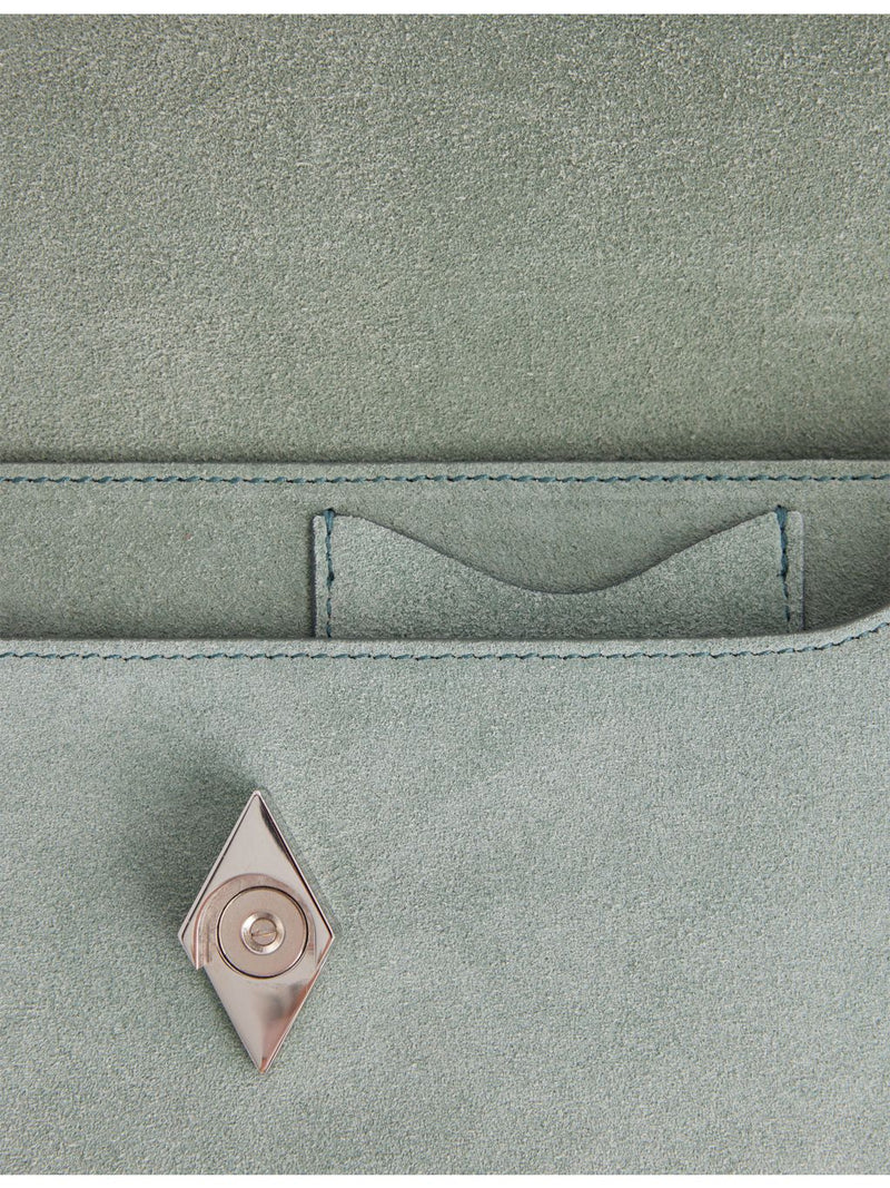 Métier Edge suede clutch, 28cm wide - British product