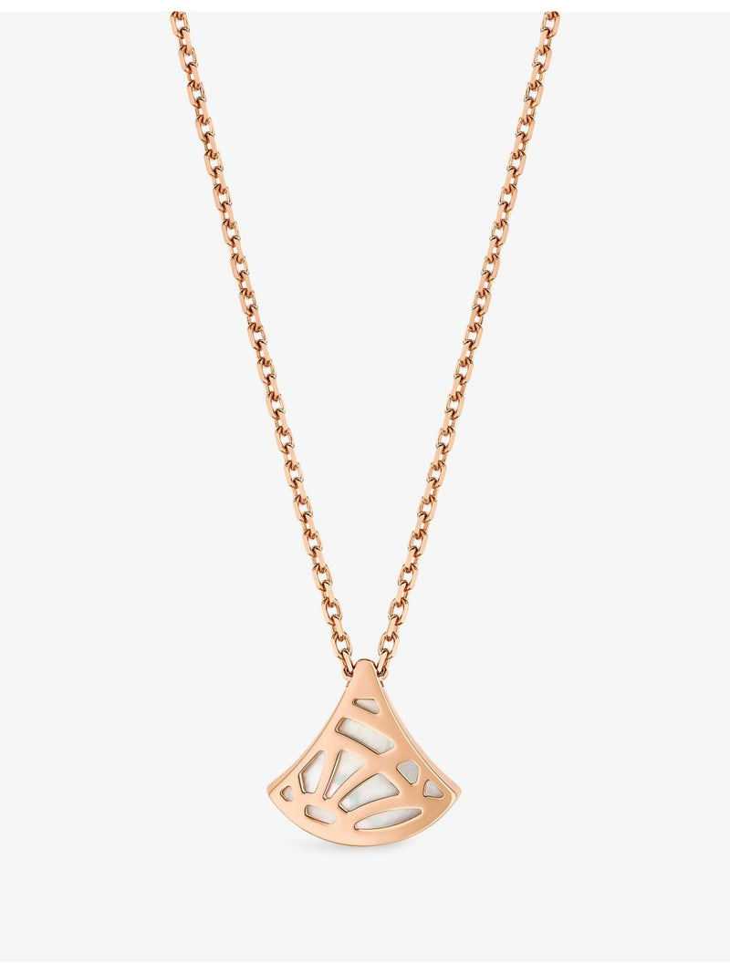Bvlgari Divas' Dream mini rose-gold mother-of-pearl necklace (British brand)