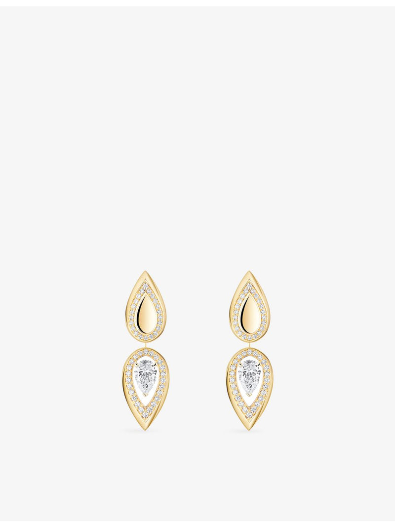 Messika gold drop earrings with 0.25ct diamonds - British product