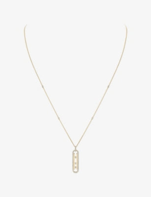 Messika Move 18ct gold diamond necklace with 80cm chain - British product