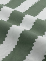 Next Wylder BaygreenMist Birdie Stripe Ruffle Pencil Pleat Curtains- Buy online at McGrocer