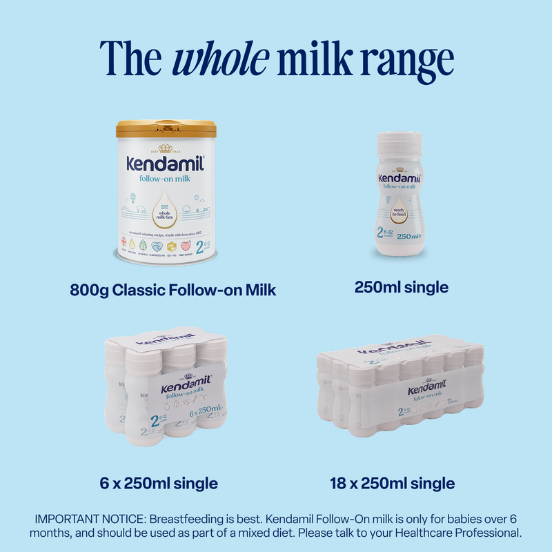 Classic Follow-On ready-to-feed baby milk 250ml bottles, imported from the UK